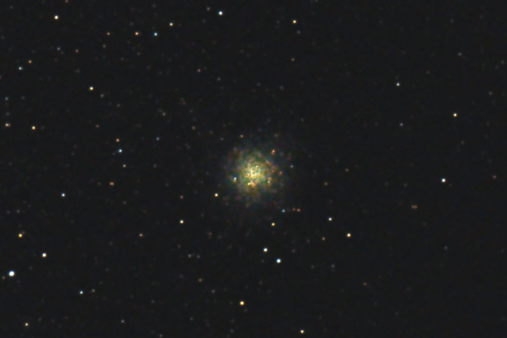 この天体写真は2017年09月24日に撮影した「へびつかい座」にあるM9（メシエ9）と言う球状星団です。焦点距離は4866mm。